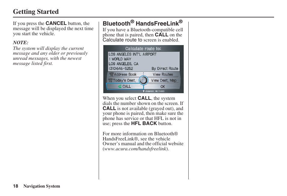 Getting started | Acura 2009 RDX 00X31-STK-8200 User Manual | Page 19 / 164
