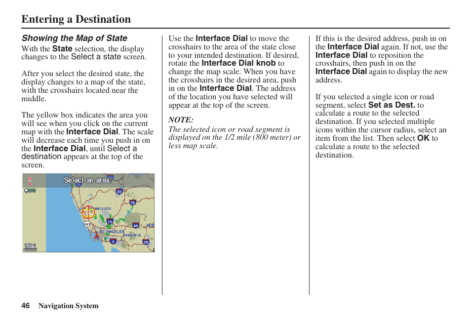 Entering a destination | Acura 2009 RDX 00X31-STK-8200 User Manual | Page 47 / 164