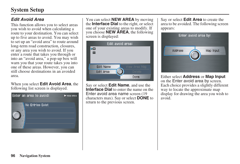 System setup | Acura 2009 RDX 00X31-STK-8200 User Manual | Page 97 / 164