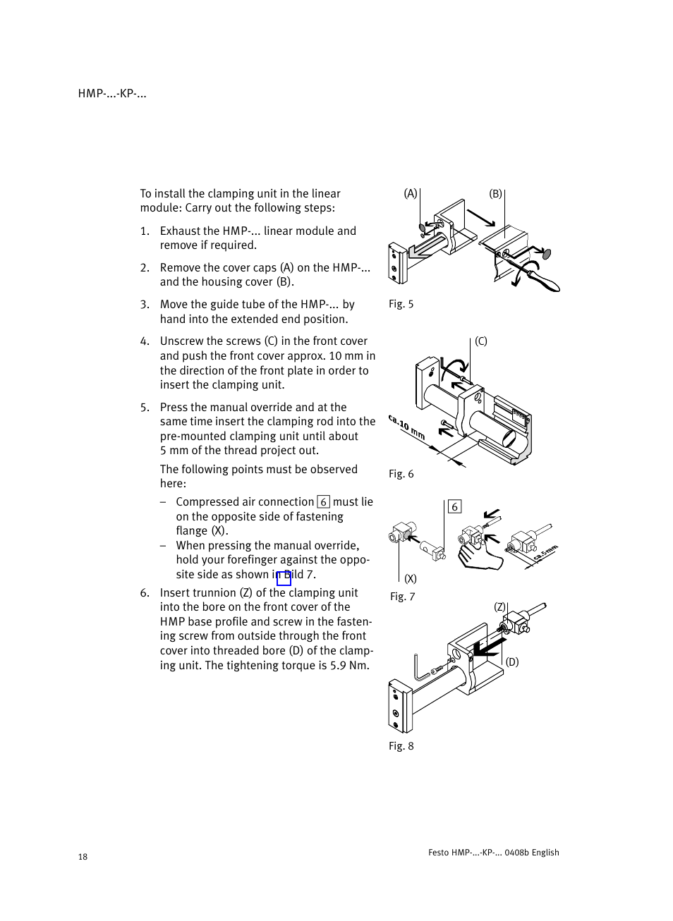 Festo Линейные модули HMP User Manual | Page 18 / 76