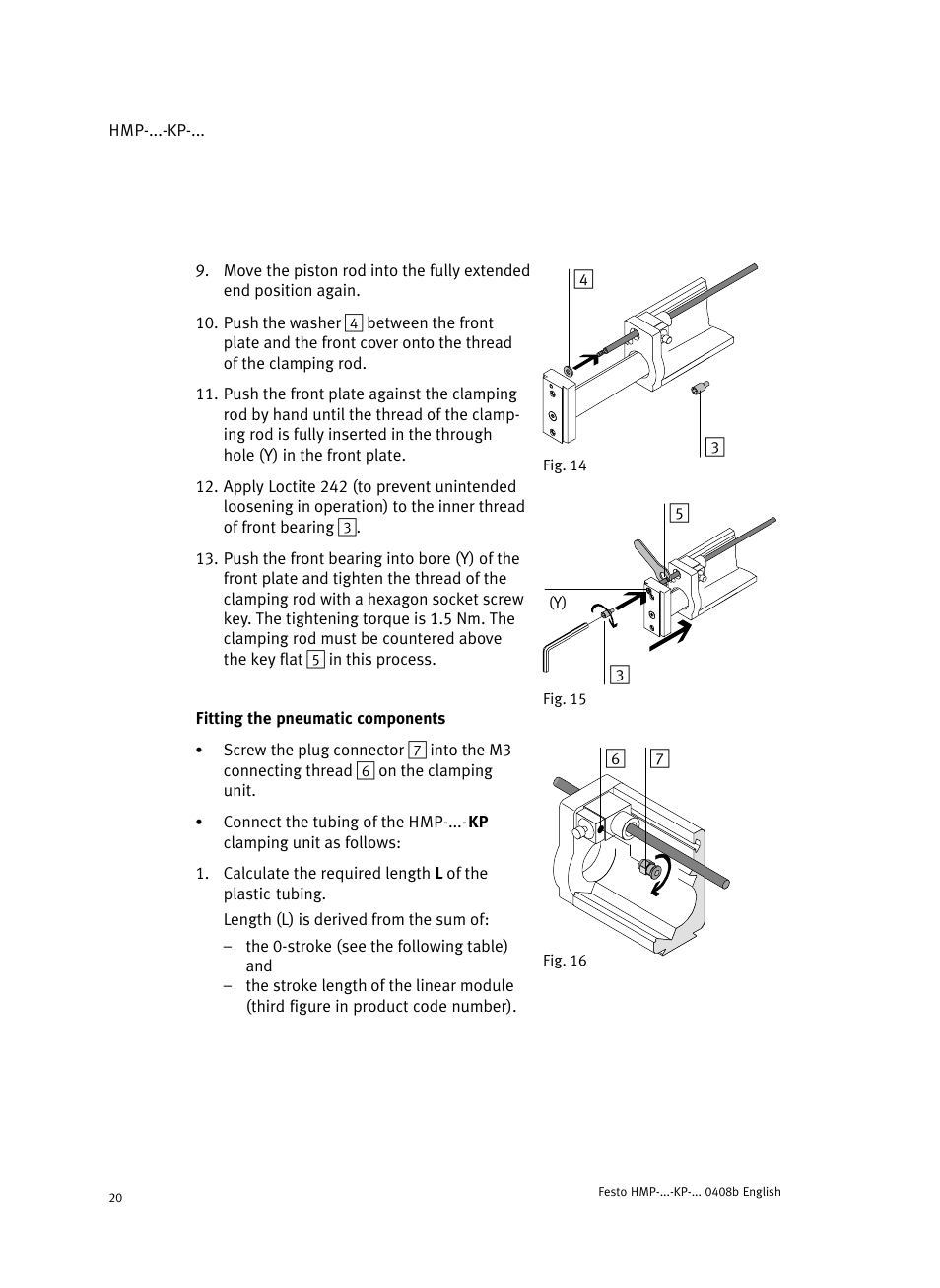 Fitting the pneumatic components | Festo Линейные модули HMP User Manual | Page 20 / 76