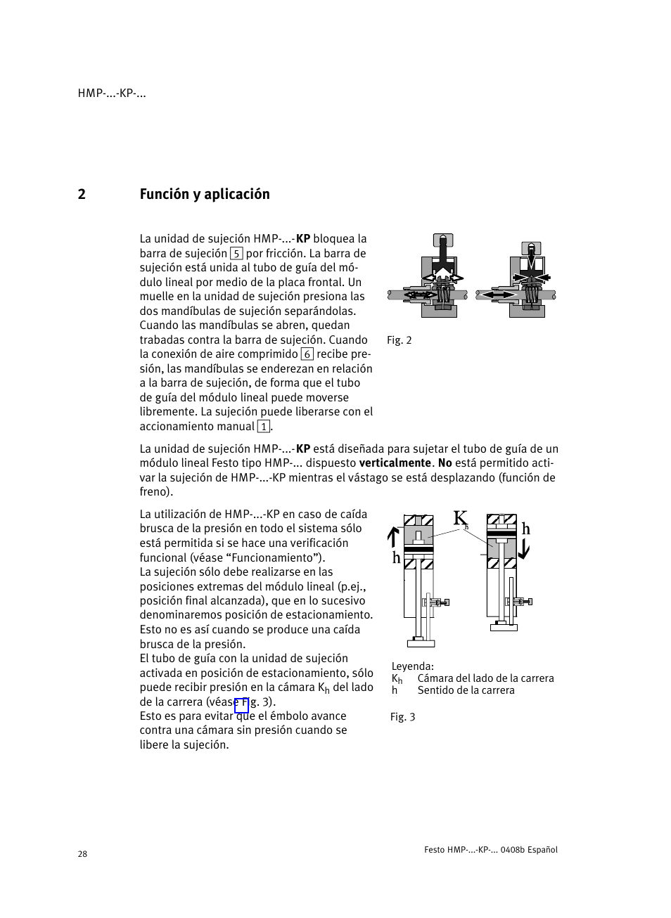 2 función y aplicación, 2función y aplicación | Festo Линейные модули HMP User Manual | Page 28 / 76