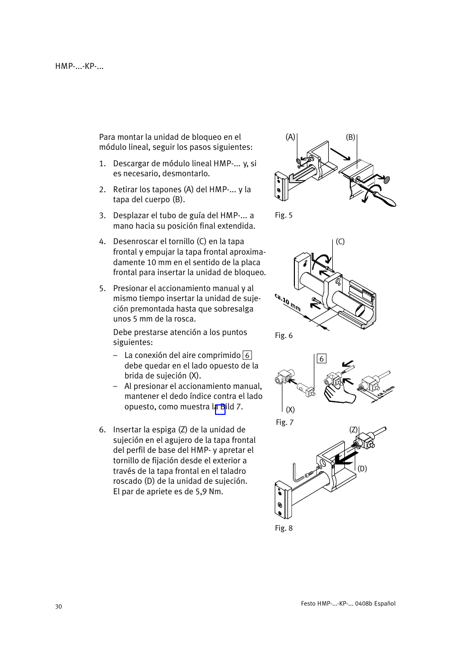 Festo Линейные модули HMP User Manual | Page 30 / 76
