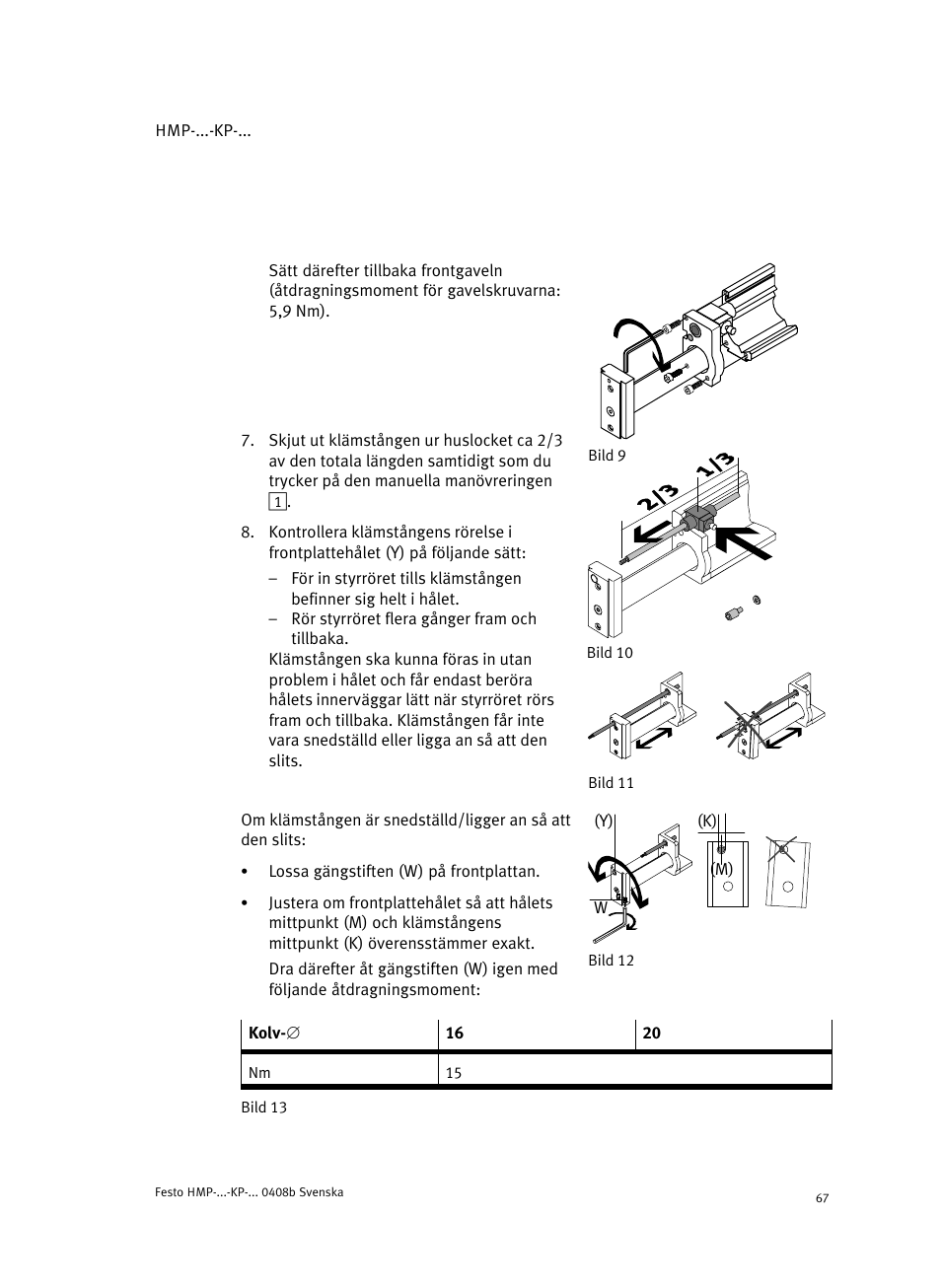 Festo Линейные модули HMP User Manual | Page 67 / 76
