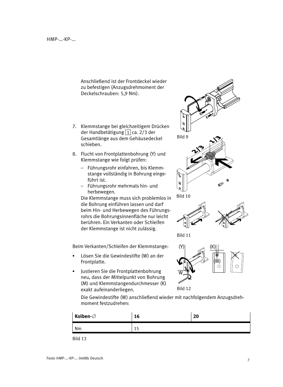 Festo Линейные модули HMP User Manual | Page 7 / 76