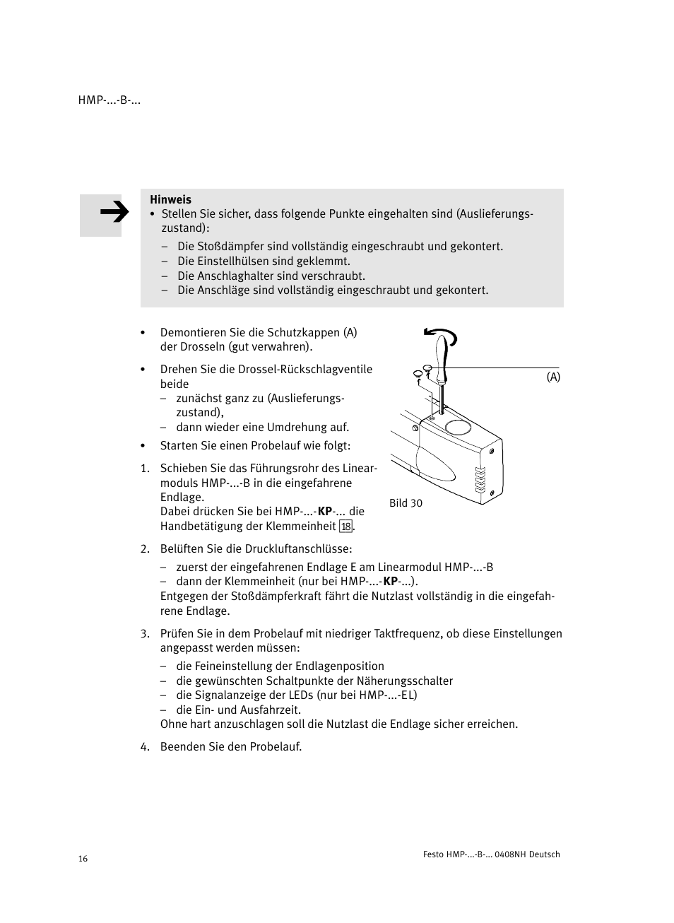 Festo Линейные модули HMP User Manual | Page 16 / 56