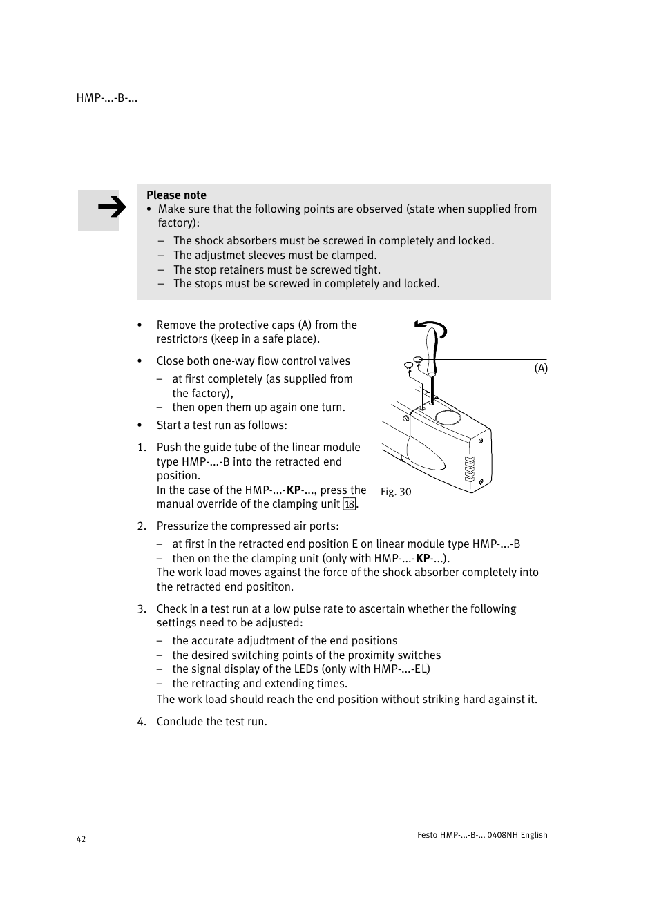 Festo Линейные модули HMP User Manual | Page 42 / 56