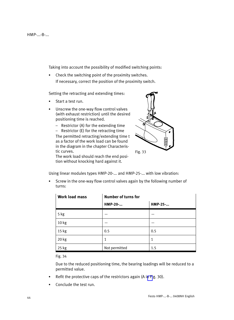 Festo Линейные модули HMP User Manual | Page 44 / 56