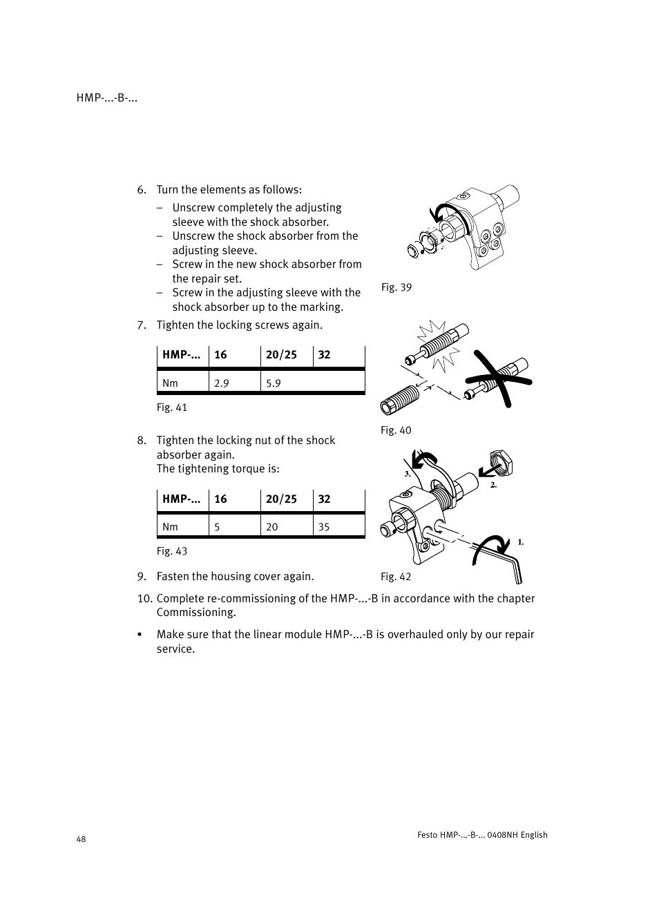 Festo Линейные модули HMP User Manual | Page 48 / 56