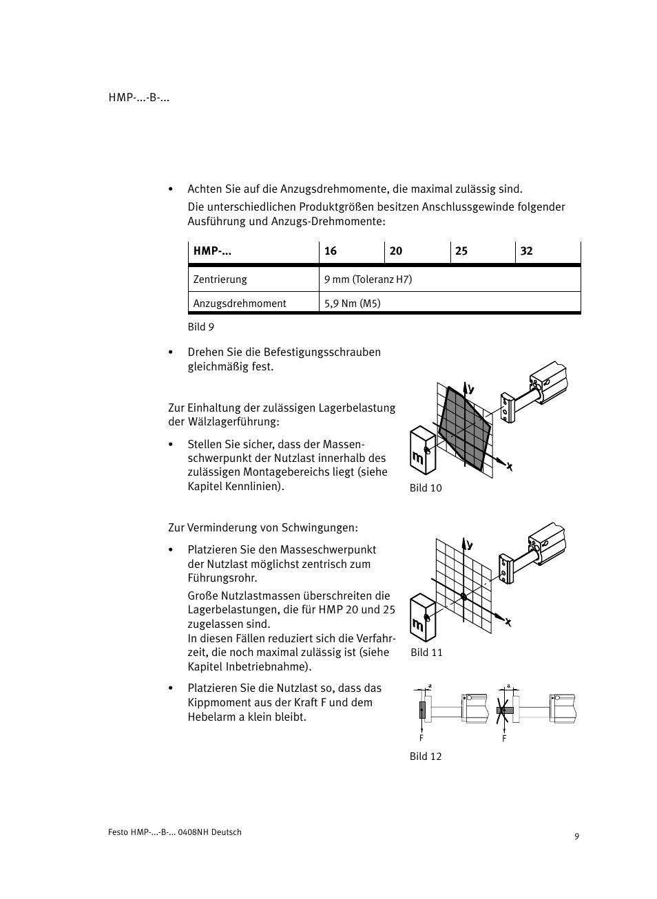 Festo Линейные модули HMP User Manual | Page 9 / 56