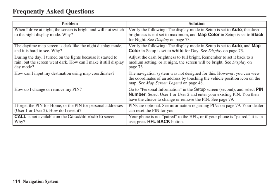 Frequently asked questions | Acura 2008 TSX User Manual | Page 115 / 138