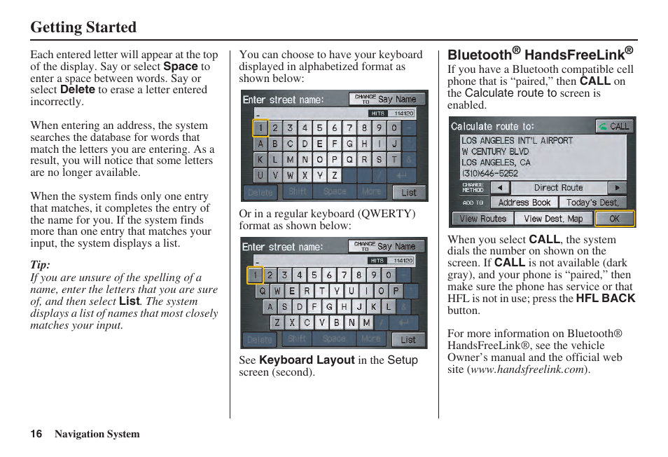 Getting started | Acura 2008 TSX User Manual | Page 17 / 138