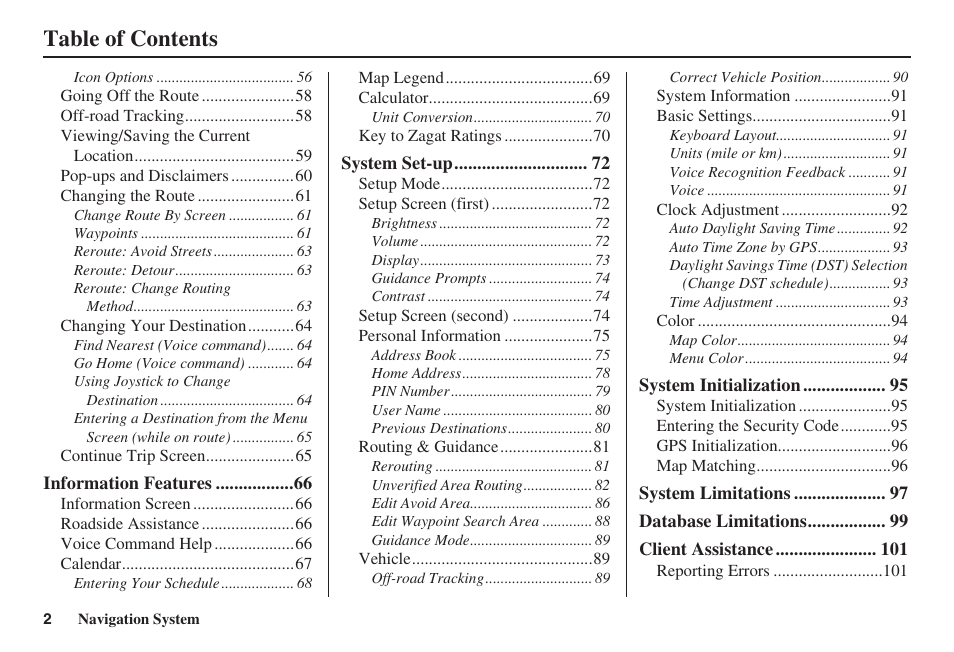 Acura 2008 TSX User Manual | Page 3 / 138