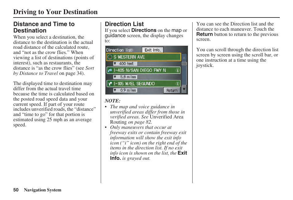 Driving to your destination | Acura 2008 TSX User Manual | Page 51 / 138