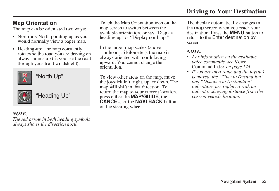 Driving to your destination | Acura 2008 TSX User Manual | Page 54 / 138