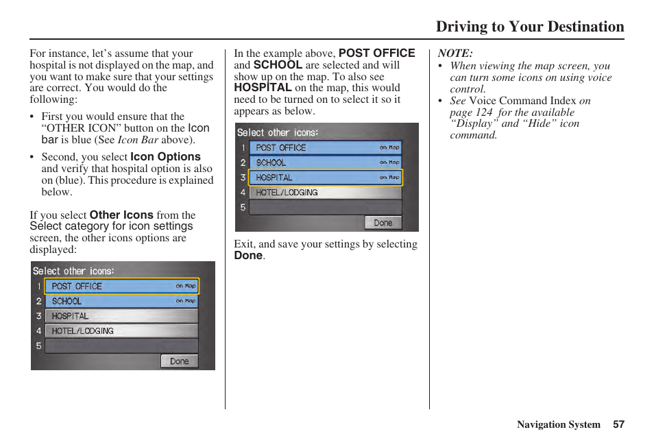 Driving to your destination | Acura 2008 TSX User Manual | Page 58 / 138