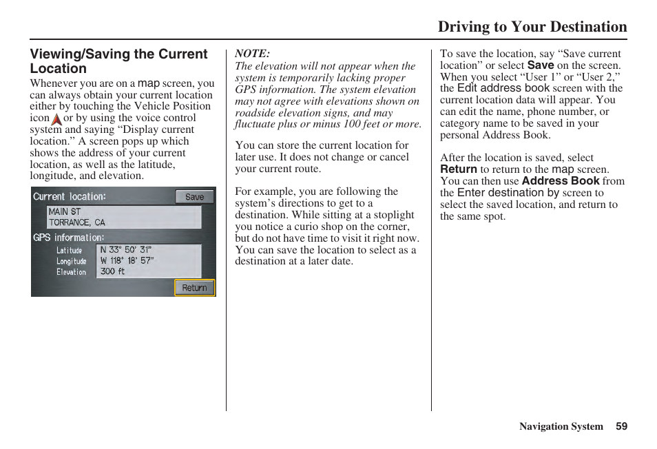 Driving to your destination | Acura 2008 TSX User Manual | Page 60 / 138
