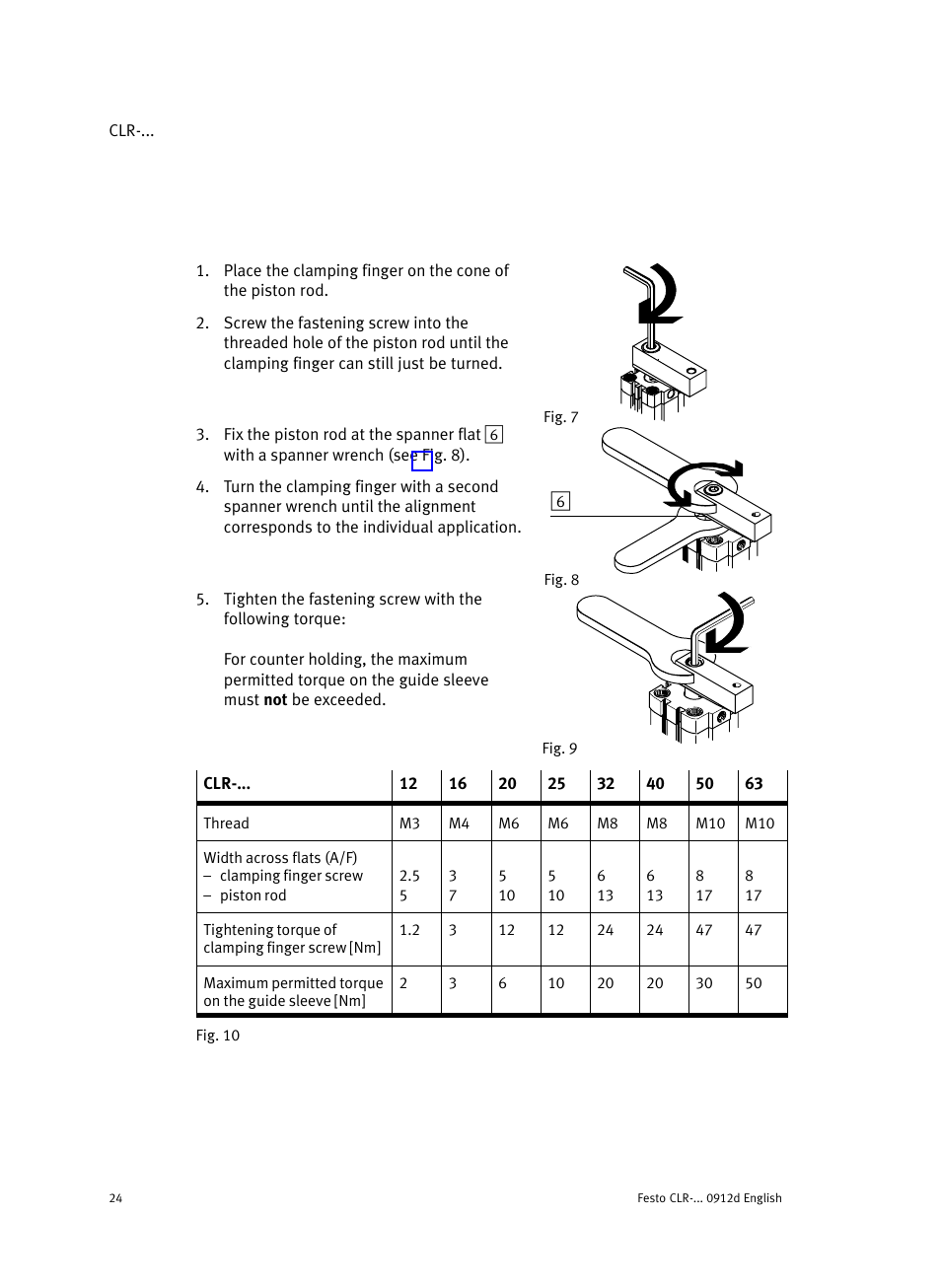 Festo Линейно-поворотный зажим CLR User Manual | Page 24 / 100