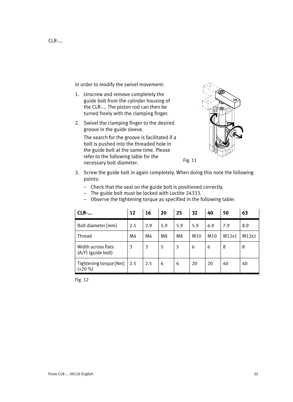 Festo Линейно-поворотный зажим CLR User Manual | Page 25 / 100