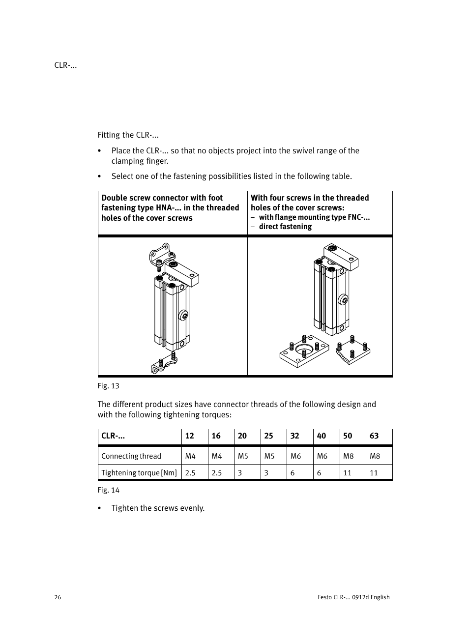 Festo Линейно-поворотный зажим CLR User Manual | Page 26 / 100