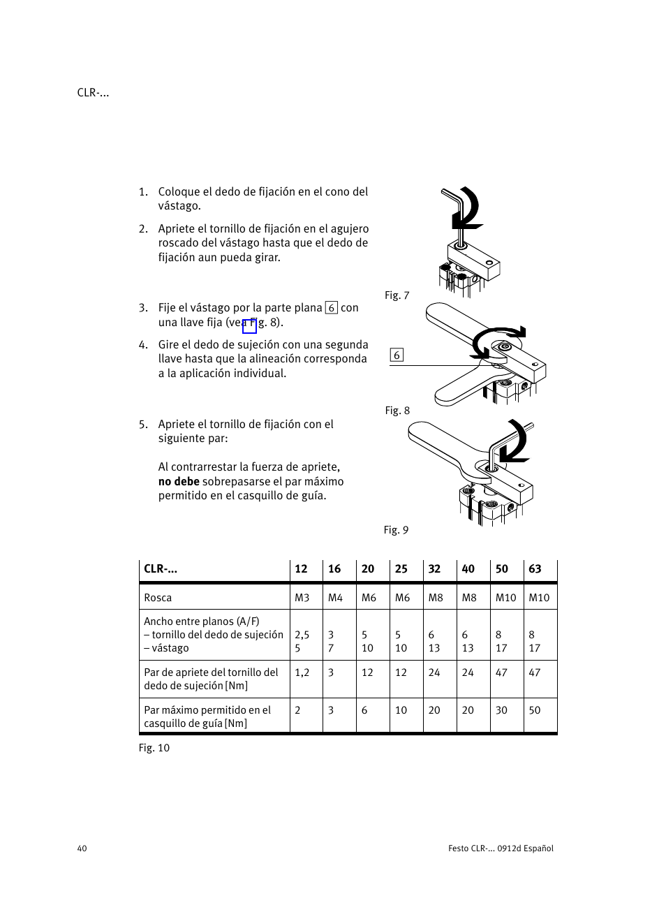 Festo Линейно-поворотный зажим CLR User Manual | Page 40 / 100