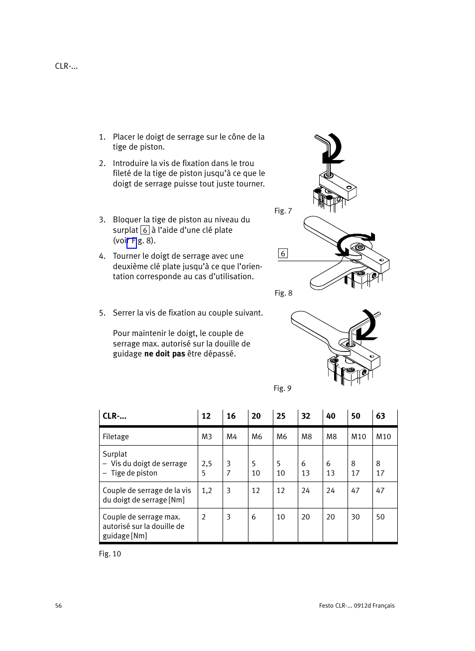 Festo Линейно-поворотный зажим CLR User Manual | Page 56 / 100