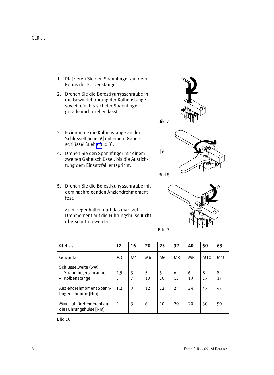 Festo Линейно-поворотный зажим CLR User Manual | Page 8 / 100