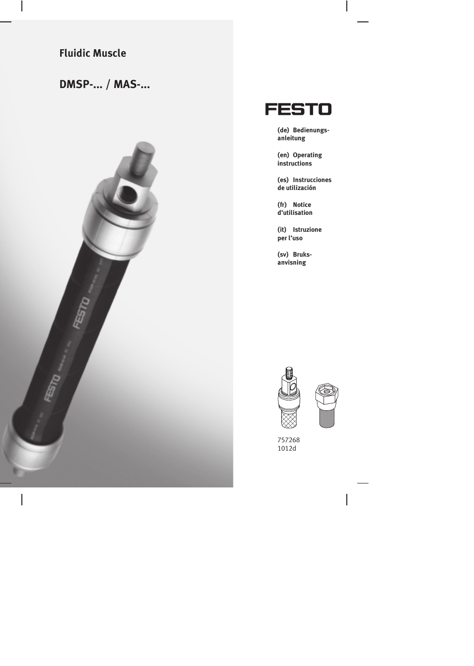 Festo Пневматический мускул MAS User Manual | 80 pages