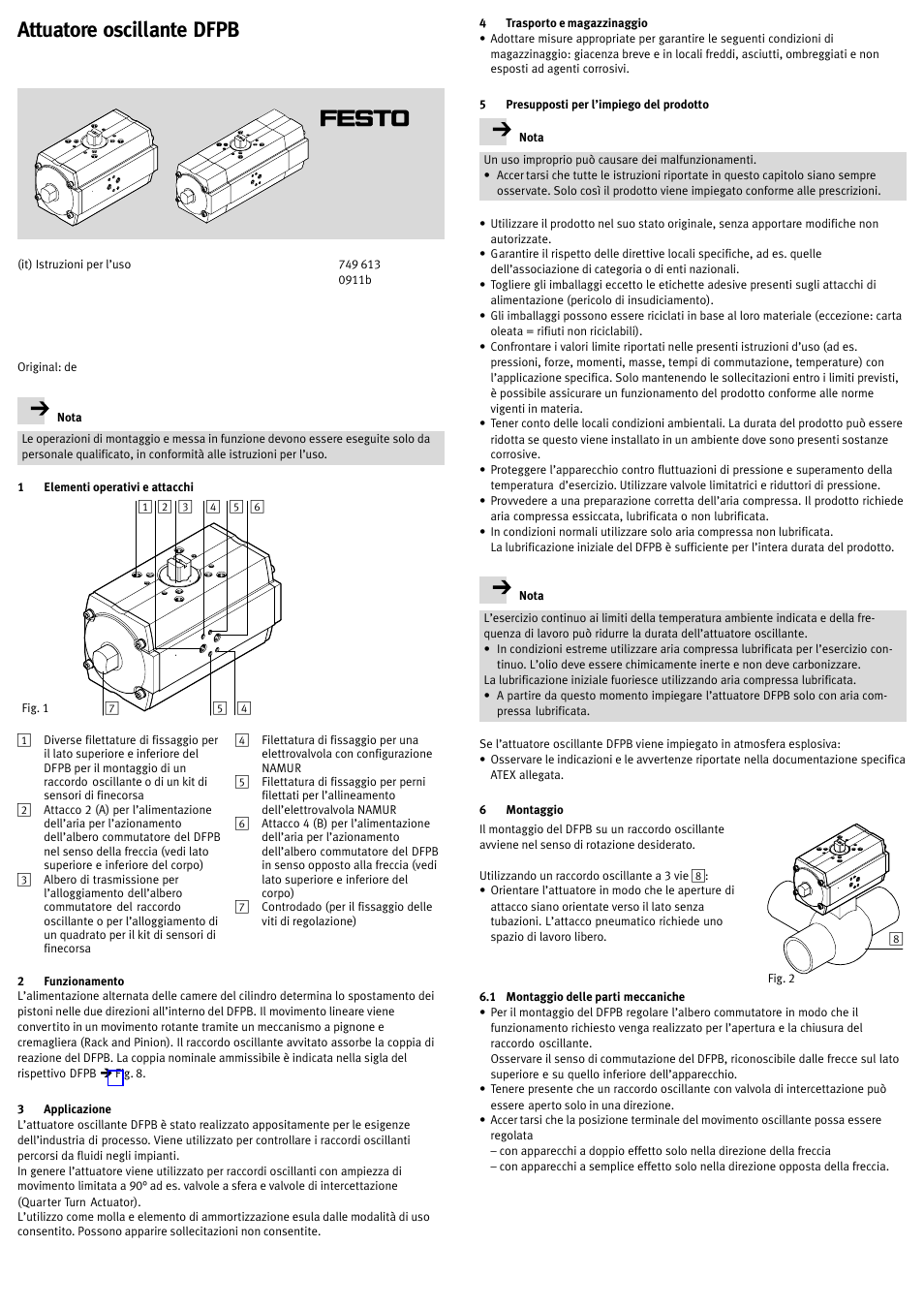 Attuatore oscillante dfpb | Festo Неполноповоротный привод DFPB User Manual | Page 13 / 18