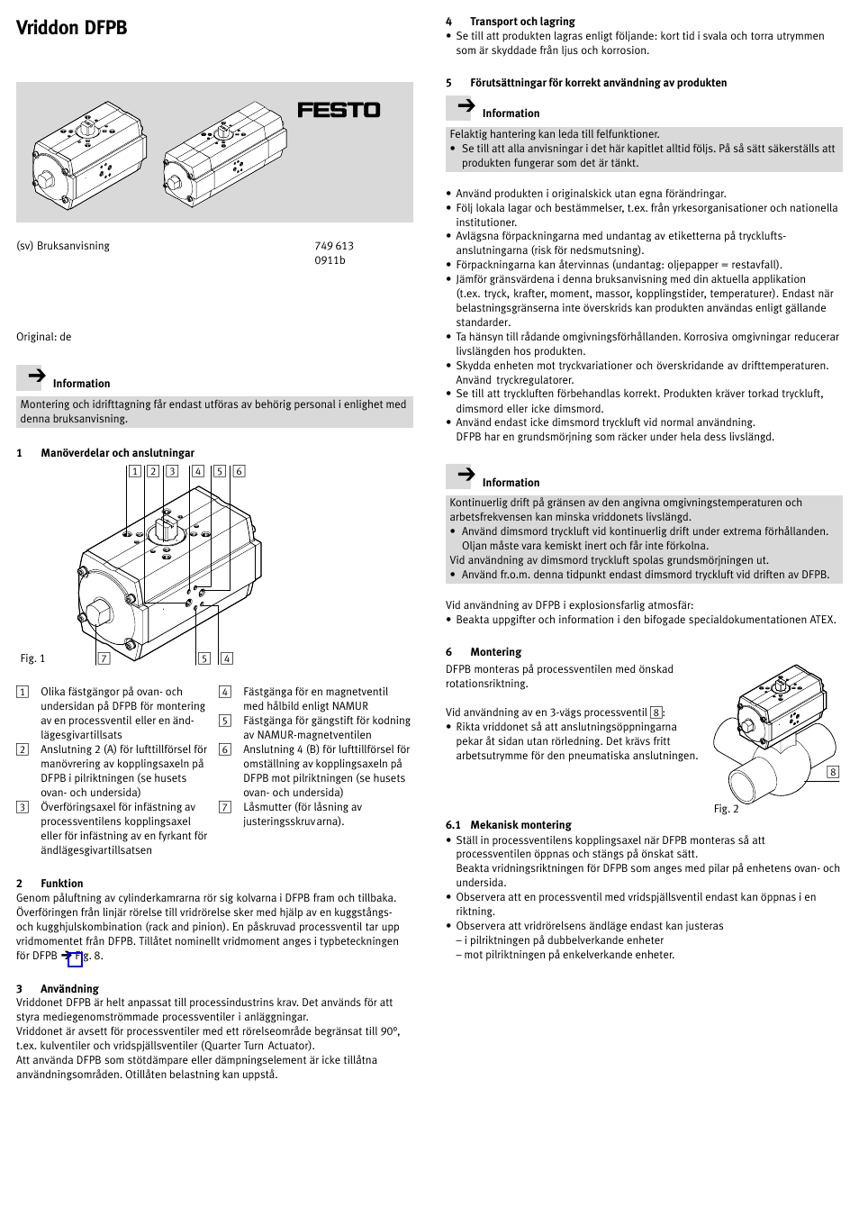 Vriddon dfpb | Festo Неполноповоротный привод DFPB User Manual | Page 16 / 18