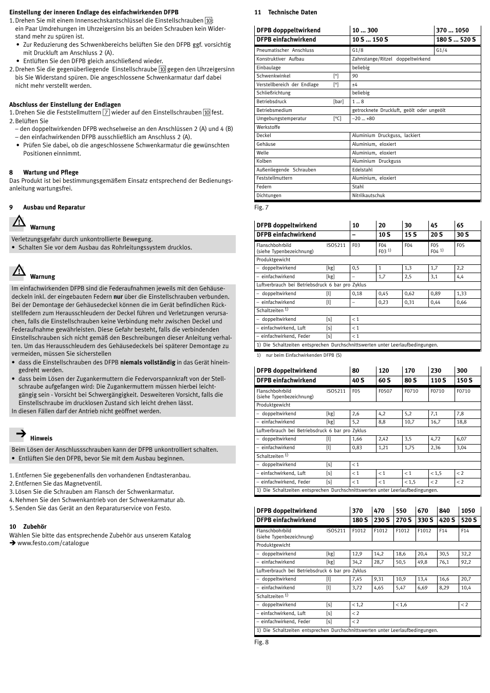 Festo Неполноповоротный привод DFPB User Manual | Page 3 / 18