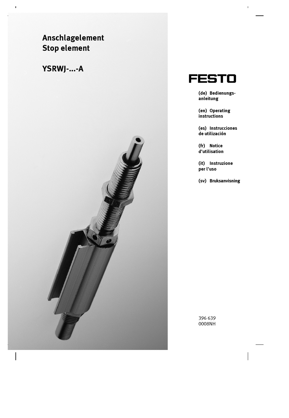 Festo Амортизаторы YSRWJ User Manual | 64 pages