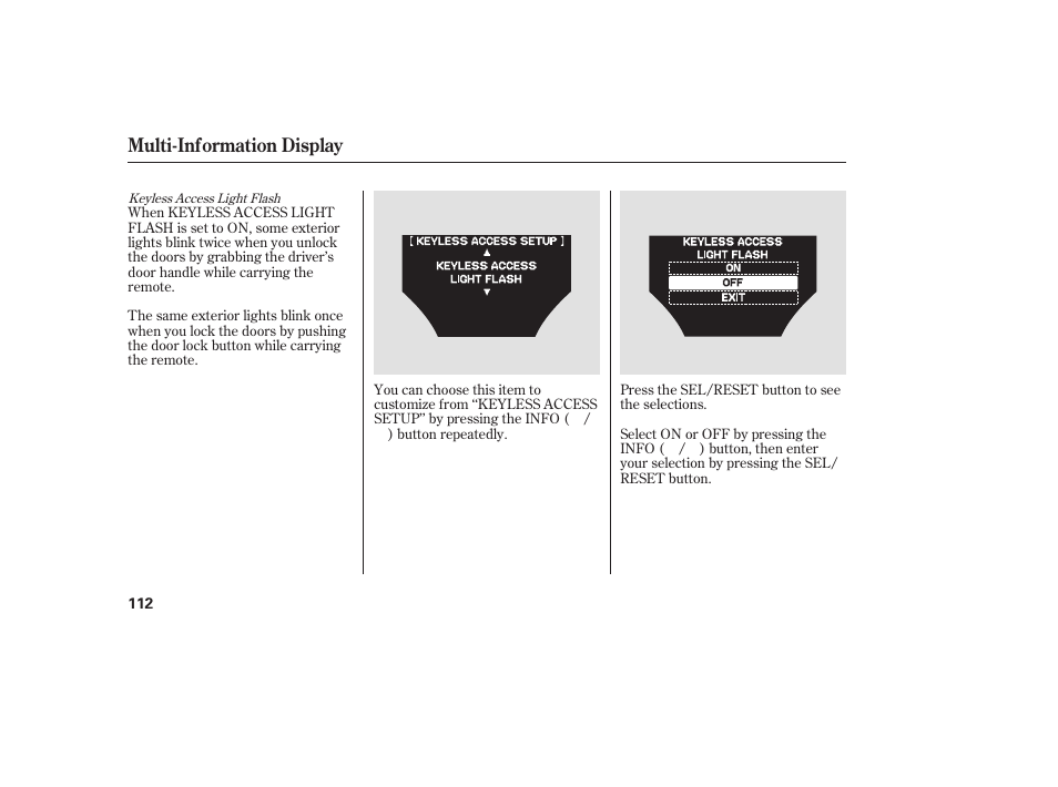 Multi-information display | Acura 2009 Accord Sedan User Manual | Page 118 / 650