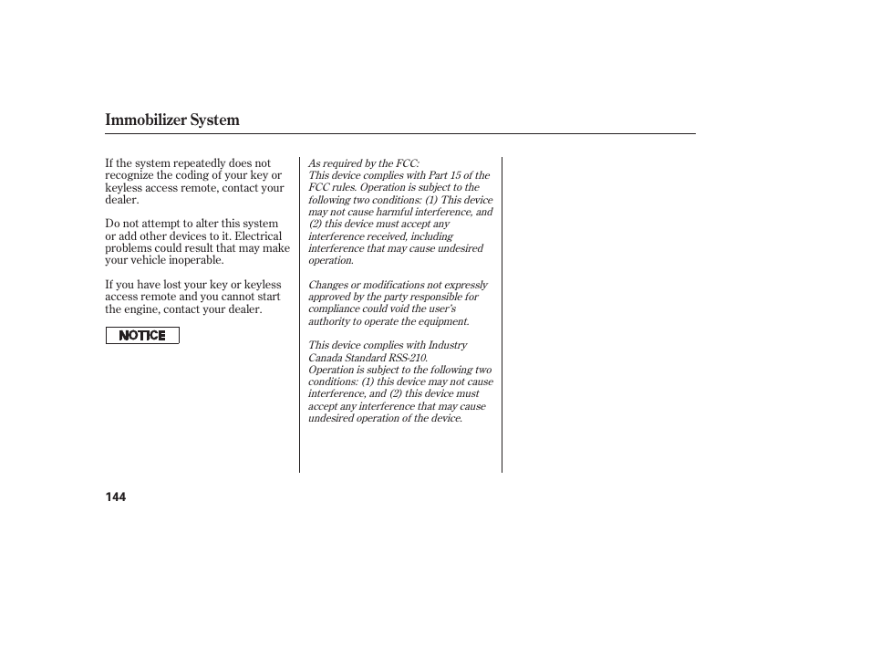 Immobilizer system | Acura 2009 Accord Sedan User Manual | Page 150 / 650