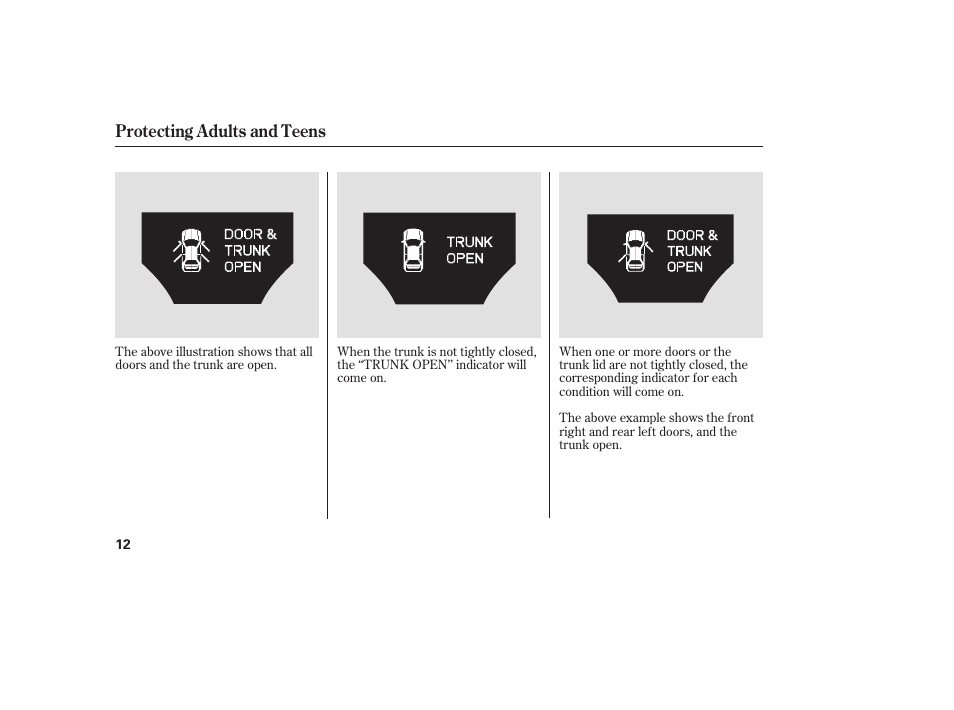 Protecting adults and teens | Acura 2009 Accord Sedan User Manual | Page 18 / 650