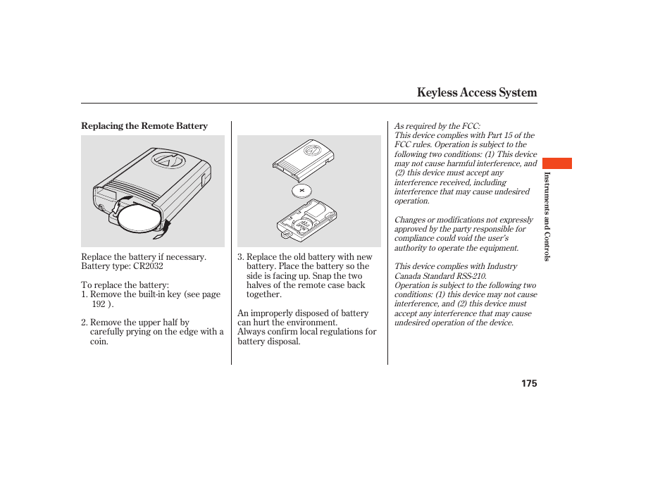 Keyless access system | Acura 2009 Accord Sedan User Manual | Page 181 / 650