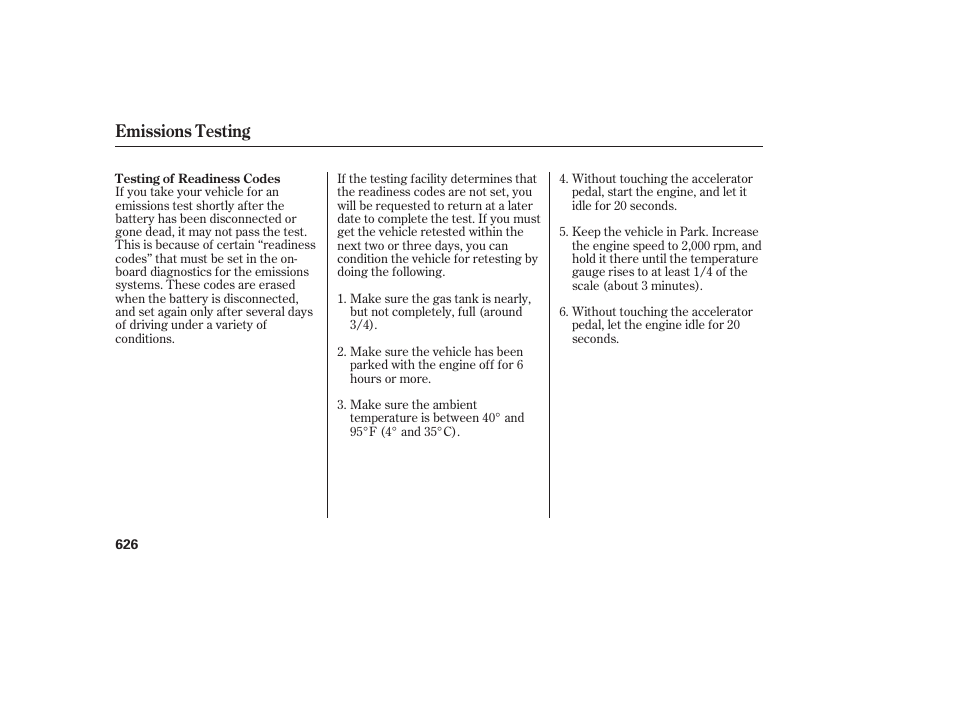 Emissions testing | Acura 2009 Accord Sedan User Manual | Page 632 / 650