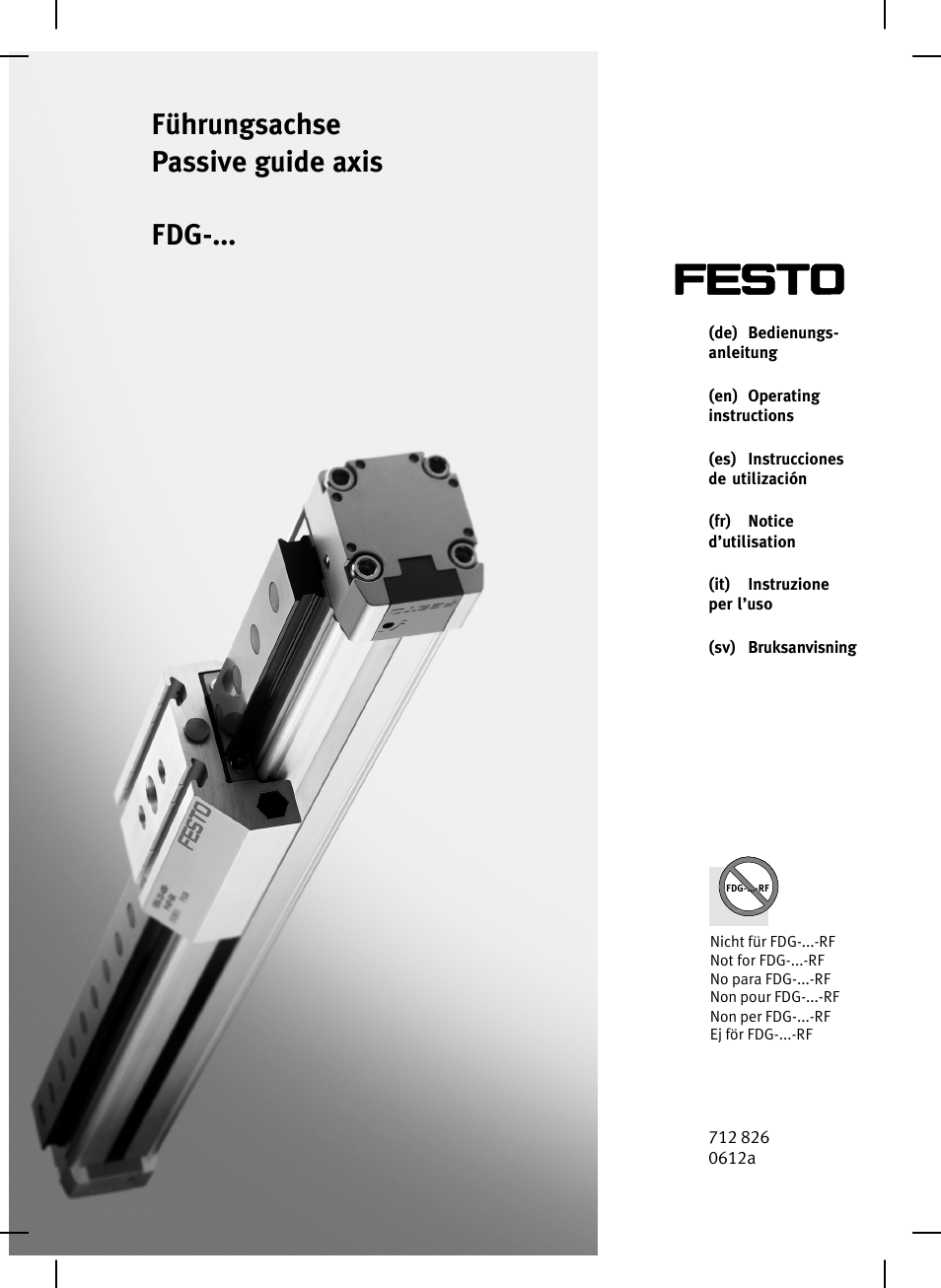 Festo Направляющая FDG User Manual | 64 pages