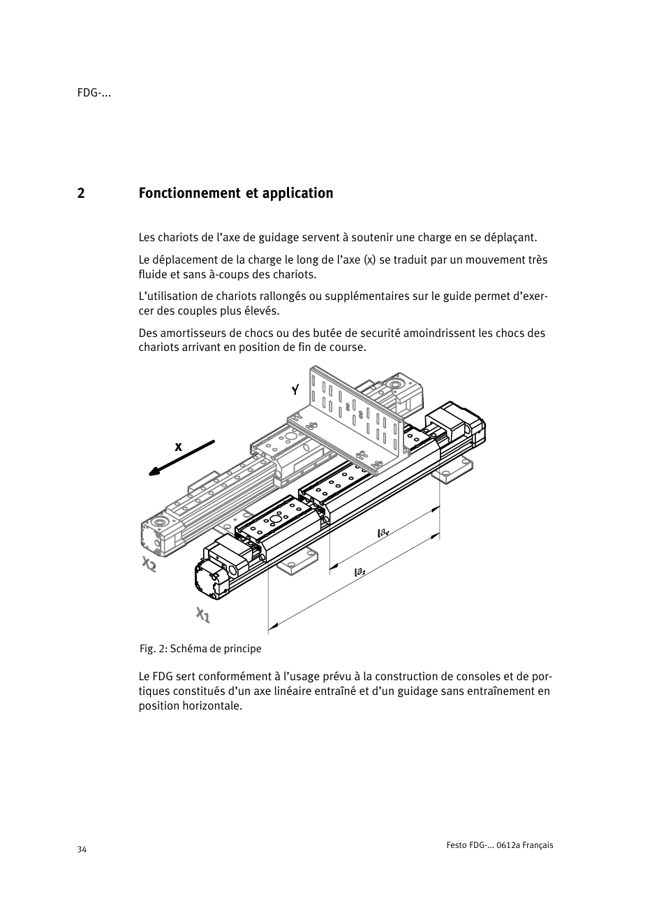 2 fonctionnement et application, 2fonctionnement et application | Festo Направляющая FDG User Manual | Page 34 / 64