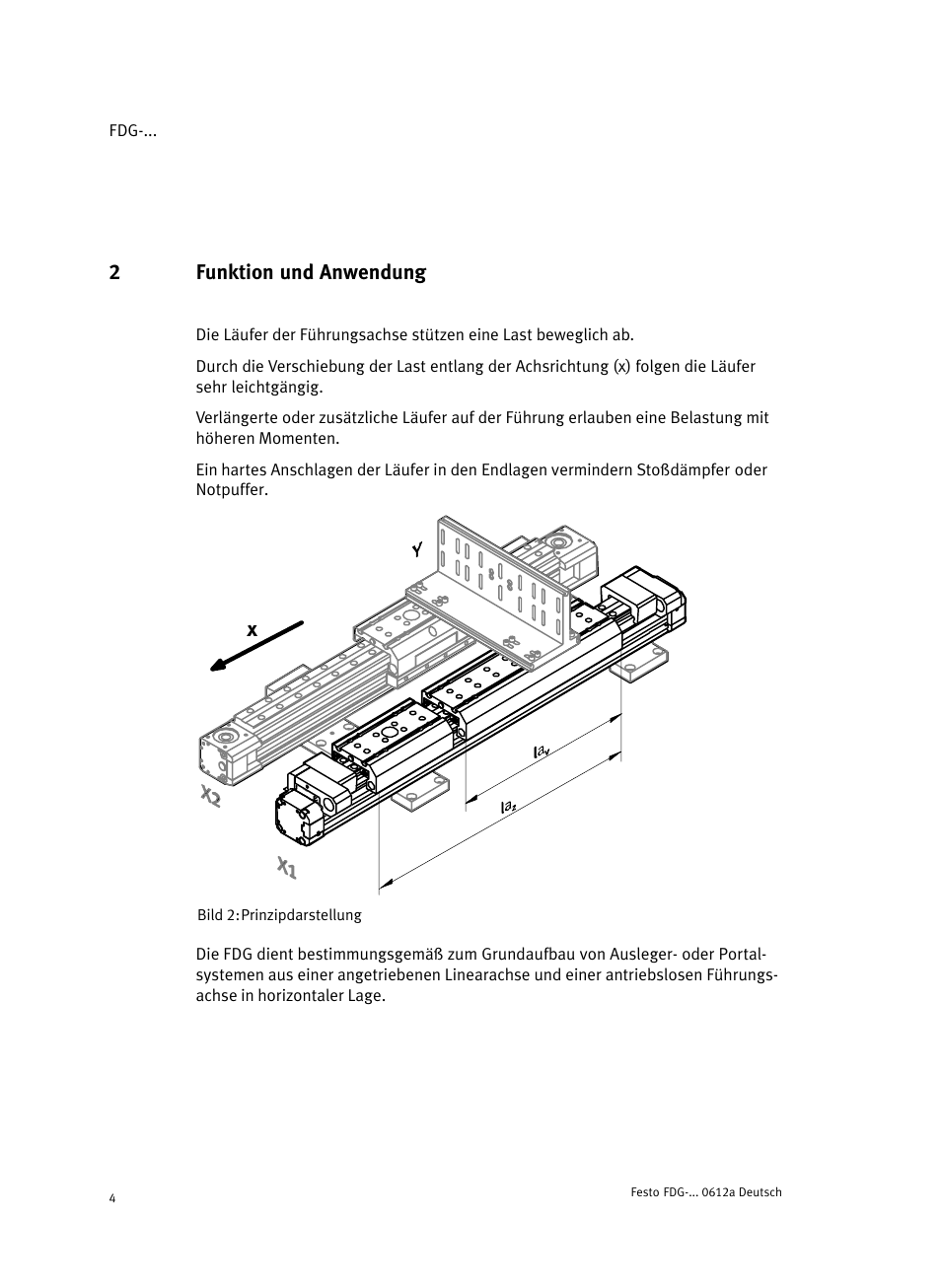 2 funktion und anwendung, 2funktion und anwendung | Festo Направляющая FDG User Manual | Page 4 / 64