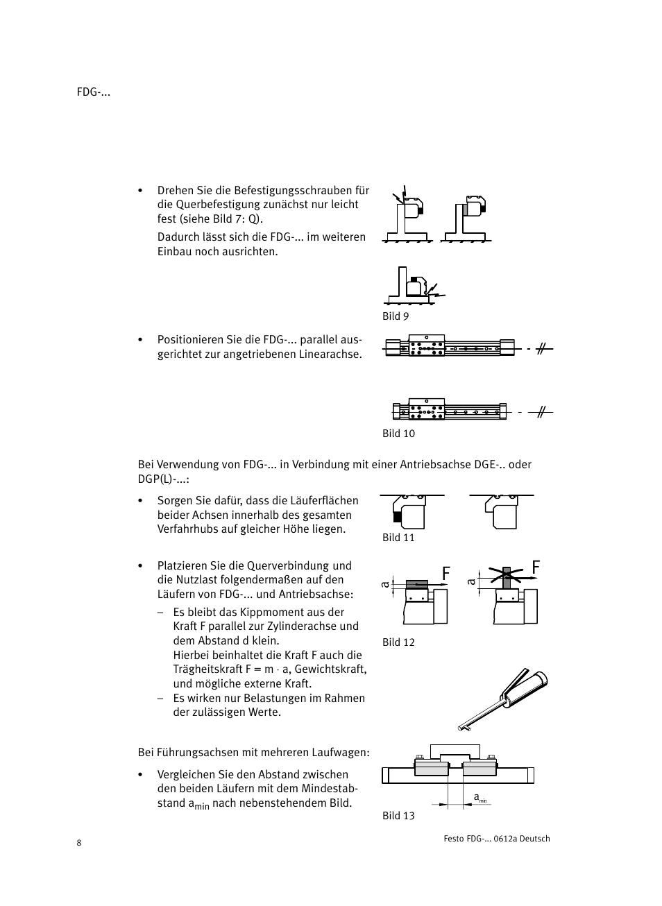 Festo Направляющая FDG User Manual | Page 8 / 64