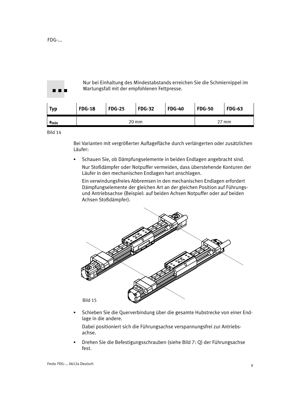 Festo Направляющая FDG User Manual | Page 9 / 64