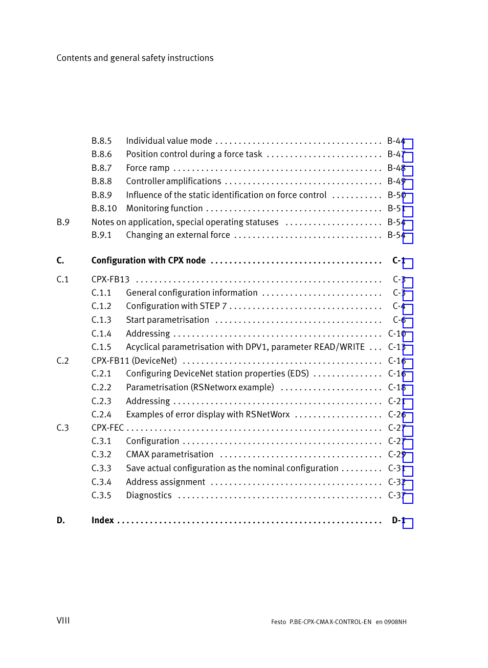 Festo Контроллер позиционирования CPX-CMAX User Manual | Page 10 / 446