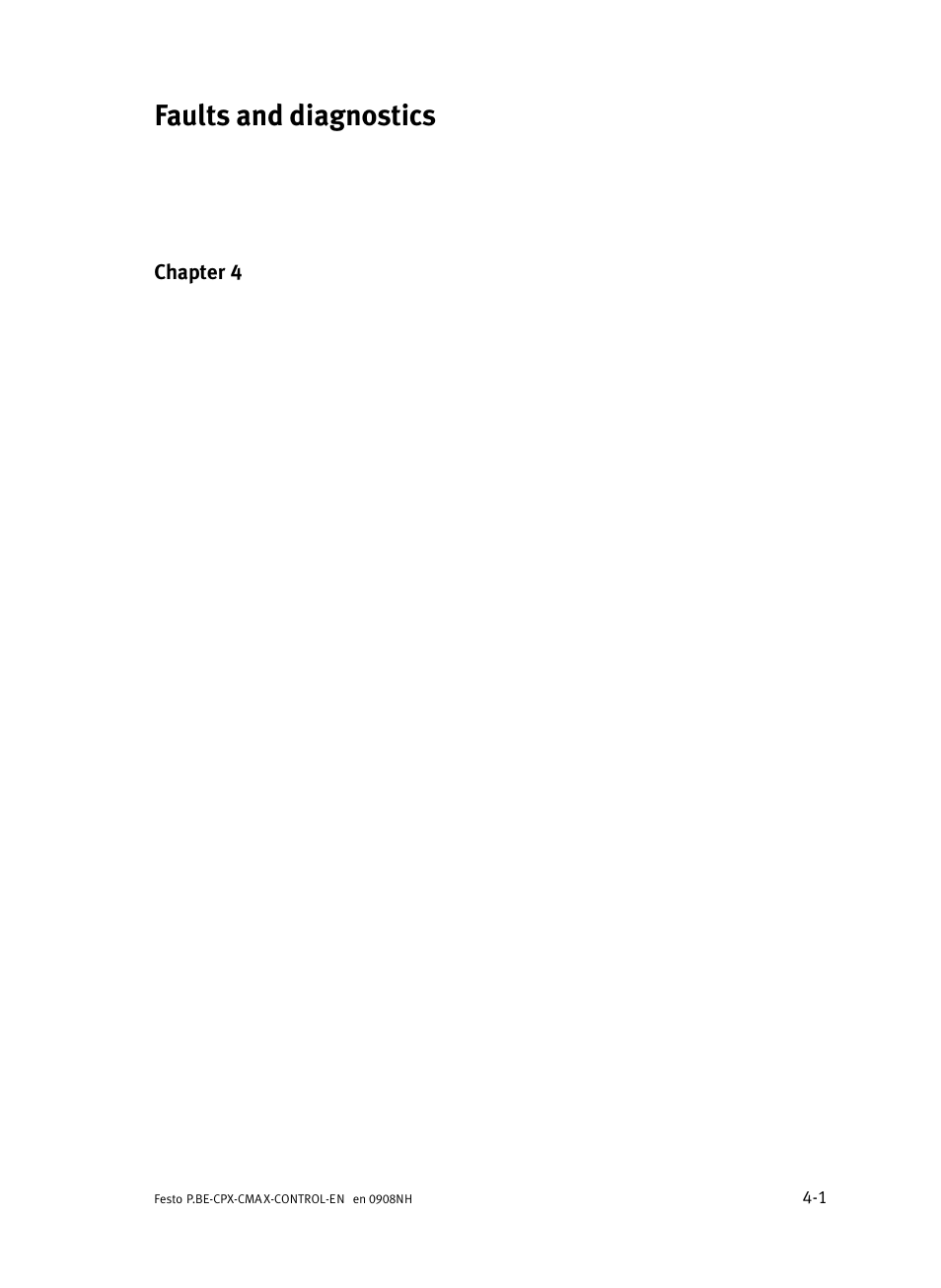 Faults and diagnostics, Chapter 4 | Festo Контроллер позиционирования CPX-CMAX User Manual | Page 137 / 446