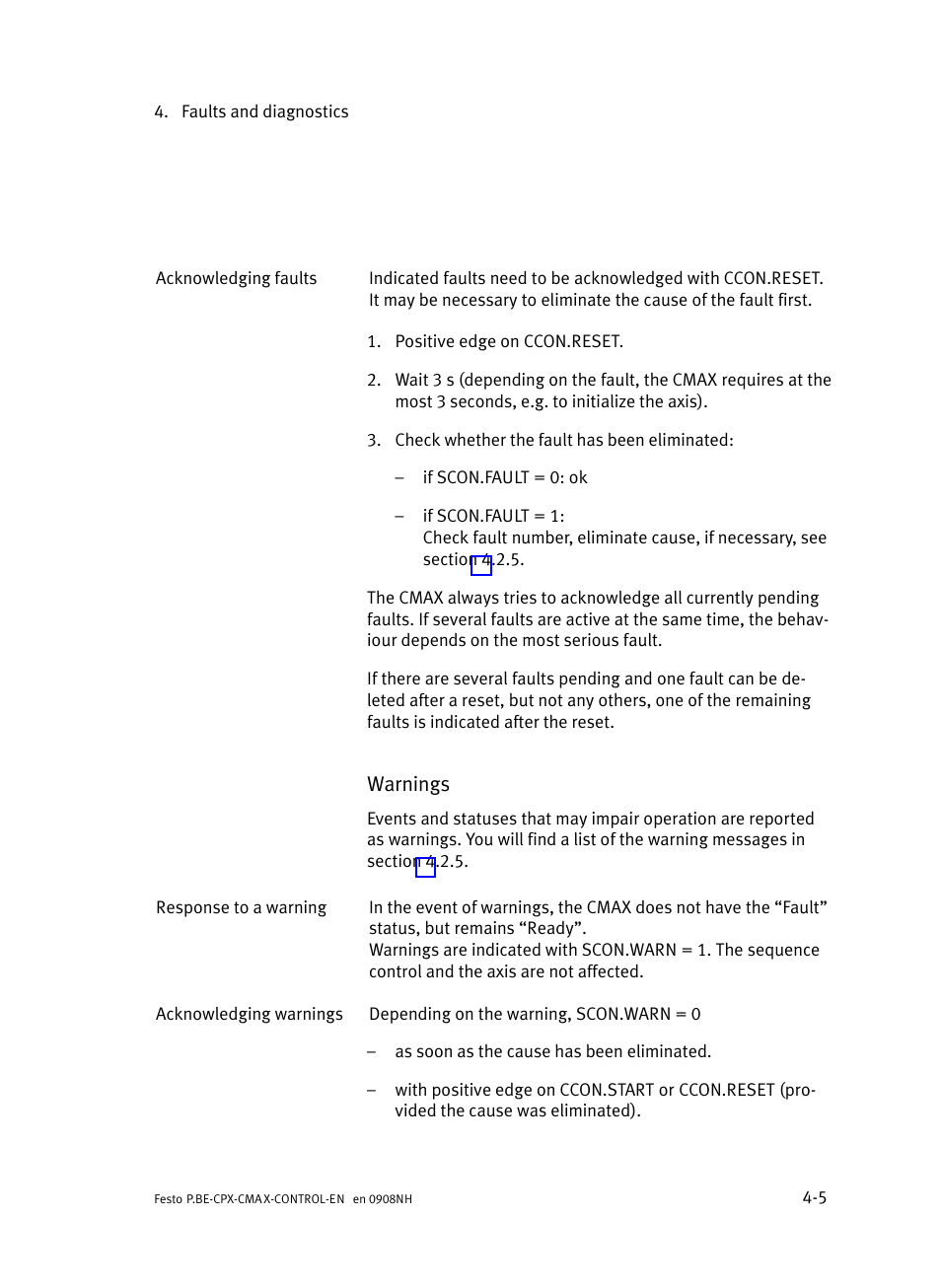 Festo Контроллер позиционирования CPX-CMAX User Manual | Page 141 / 446
