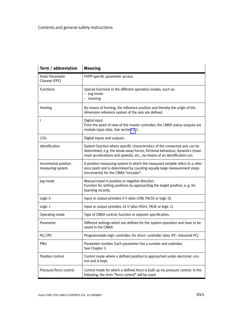 Festo Контроллер позиционирования CPX-CMAX User Manual | Page 19 / 446