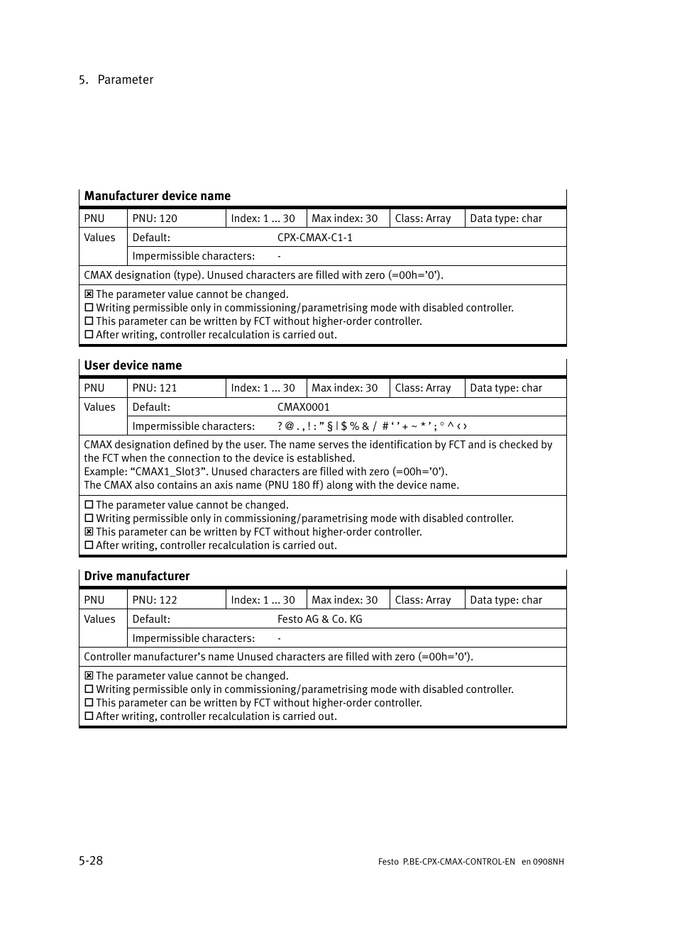 Festo Контроллер позиционирования CPX-CMAX User Manual | Page 216 / 446