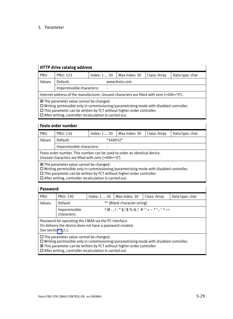 Festo Контроллер позиционирования CPX-CMAX User Manual | Page 217 / 446