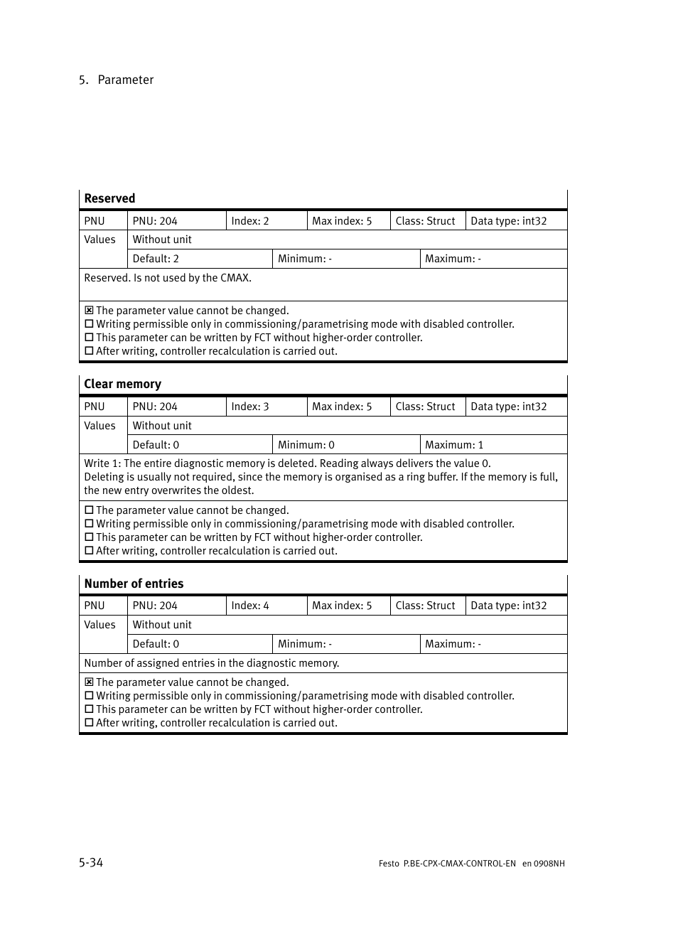 Festo Контроллер позиционирования CPX-CMAX User Manual | Page 222 / 446