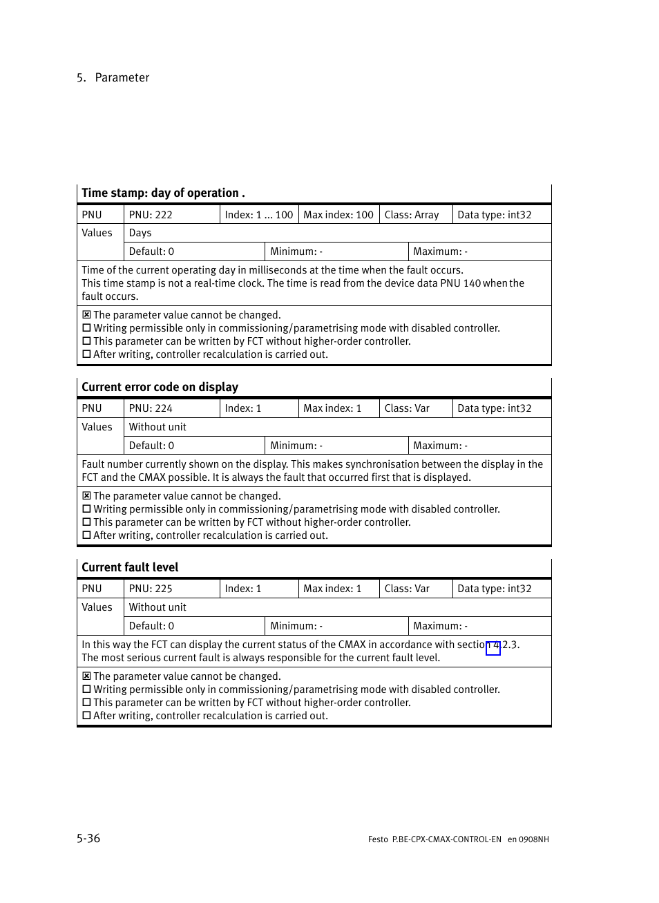 Festo Контроллер позиционирования CPX-CMAX User Manual | Page 224 / 446